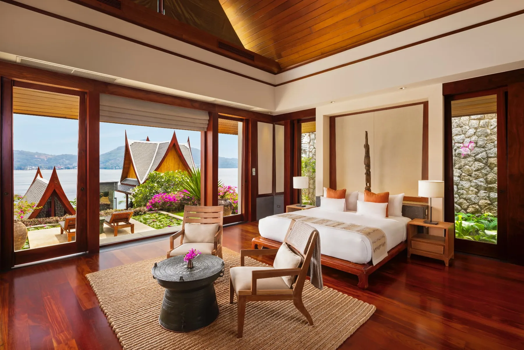 Ocean view pavilion at Chandara Estate, luxury villa rental Phuket