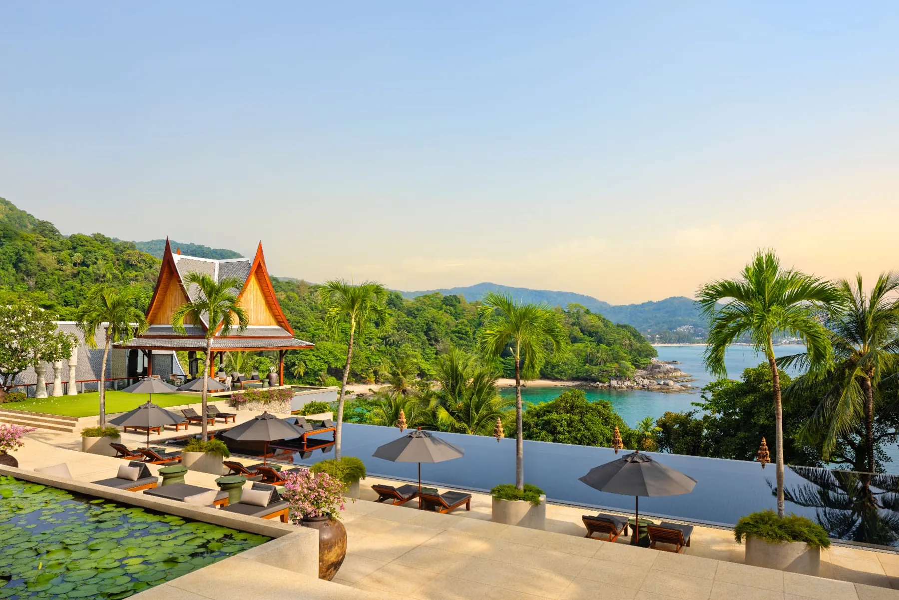 34-metre infinity pool at Chandara Estate, luxury villa rental Phuket